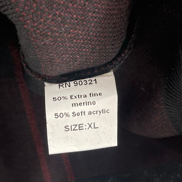 MARCELLO Sweater Extra Large NWT Extra Fine Merino Wool Blend Chocolate Black - Picture 7 of 8